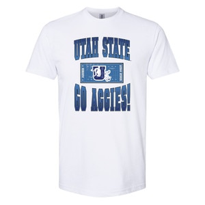 Utah State Retro Bull Go Aggies Unisex T-Shirt white